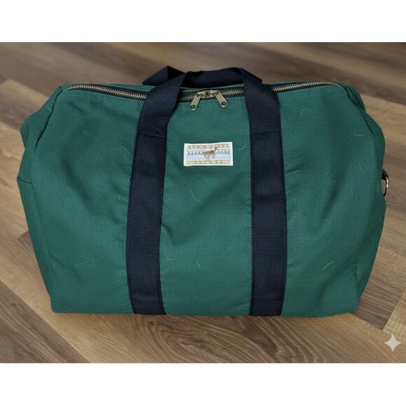 Vintage Eddie Bauer Ford Bronco Zip Top Duffle Tote Bag Green EUC - Picture 1 of 2